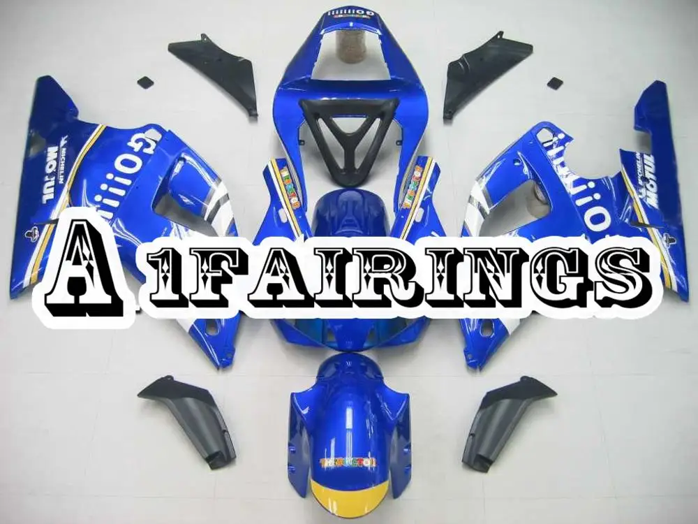 Синий ABS литьевой пластик обтекатели комплект для R1 2000 2001 00 01 YZF1000 Yamaha Sportbike кузова фитинги Cowlings Чехлы корпуса