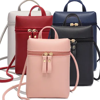 

Ms. Double Zipper Mobile Phone Bag Mini Crossbody Bag Small Single-Shoulder Bag Handbag