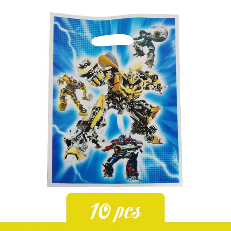 Children Party Set Transformation Bumblebee Optimus Prime Birthday Party Supplies Decoration Balloon Party Decoration Boy - Цвет: Gift bag