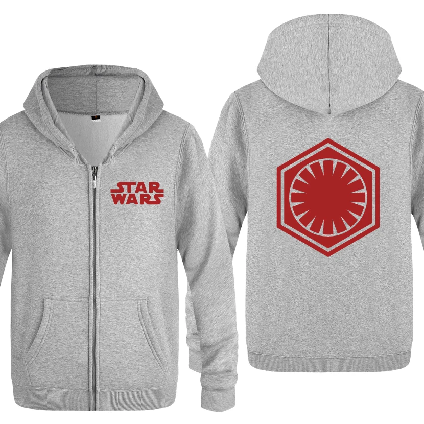 The Force Awakens первый заказ Insignia-Star Wars толстовки мужские мужская молния с капюшоном флисовые толстовки кардиганы