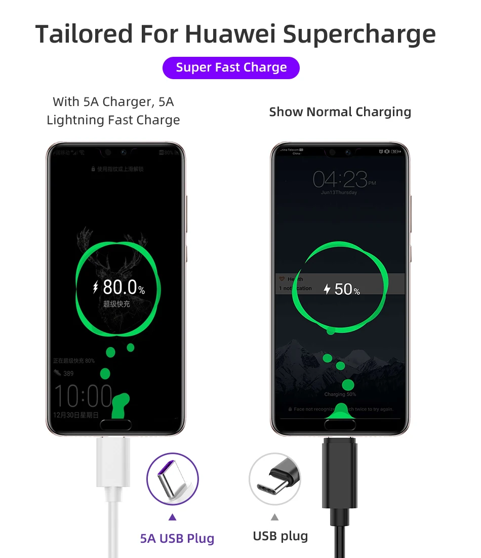 USB C кабель 5A Supercharge usb type C для huawei mate 30 Pro P20 быстрое зарядное устройство Шнур для передачи данных для samsung A50 A70 Xiaomi Redmi Note 7