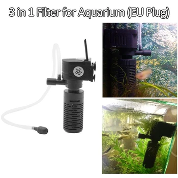 

Mini 3 in 1 Multi-function Aquarium Purifier Water High Quality Fish Tank Oxygen Submersible Filter 3W 220~240V 50Hz