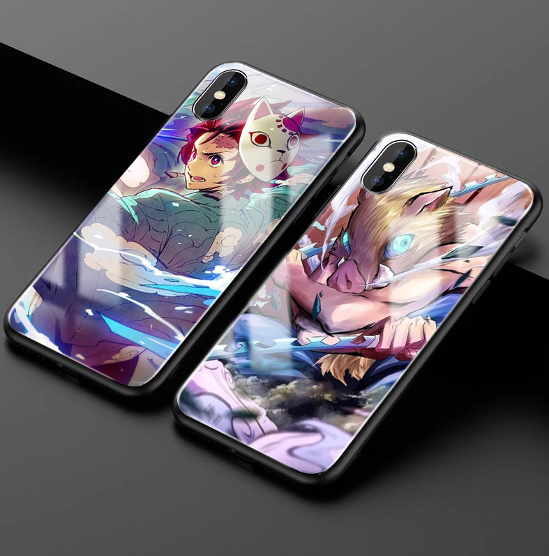 Kamado Nezuko Kimetsu no Yaiba Demon Slayer чехол для телефона из закаленного стекла для iphone 6/6s 6plus 7/8 X, XS, XR, XSMax 11 pro