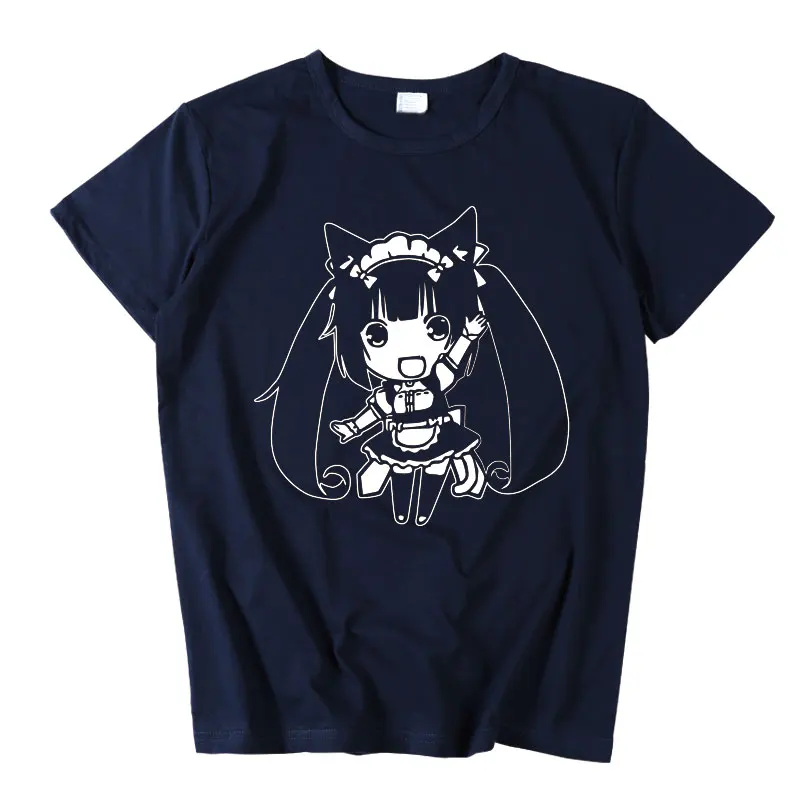 NEKOPARA chocolat Ванильная футболка для косплея, футболка в стиле аниме, модные мужские и женские хлопковые топы для студентов, новые футболки с коротким рукавом - Цвет: 21