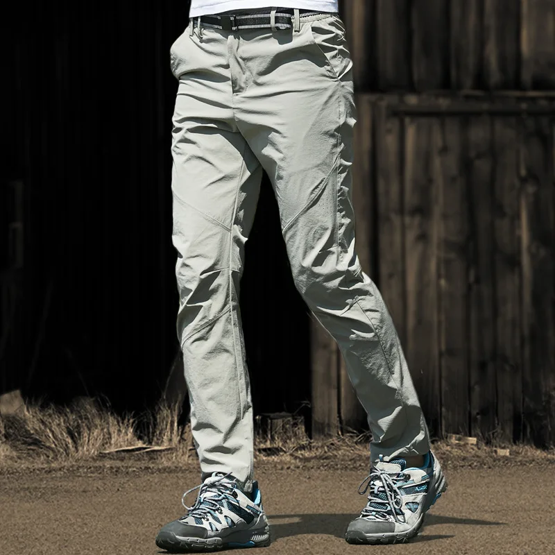 Summer Breathable Mesh Ice Silk Quick Drying Trousers Men Women's Large Size Loose Stretch Outdoor Hiking Casual hiking pants casual pants
