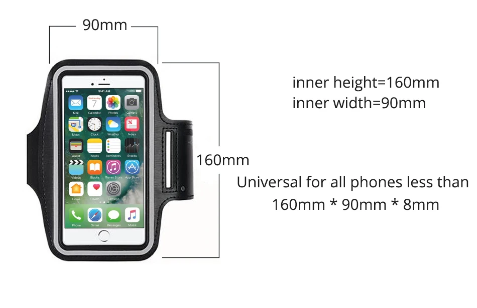 Браслет для бега спортивный чехол для телефона для iPhone 11 Pro xs max x 7 8 6 plus чехол для упражнений Brassard телефон запястье ремень сумка