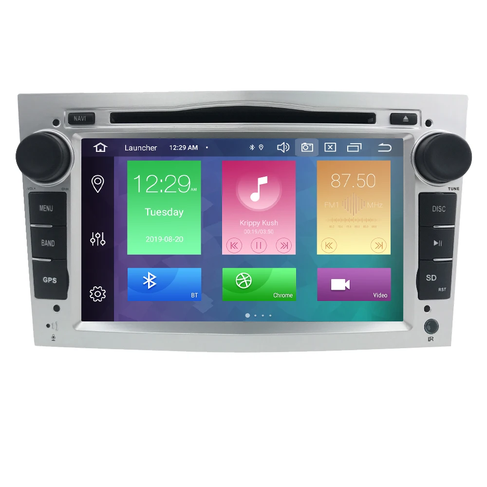 Silver Head Unit Ips DSP Авторадио 2 Din автомобильный DVD gps навигатор для Opel Astra H G J Antara vectra c b Vivaro astra H corsa c d zafira b Android9 - Цвет: Silver Head Unit