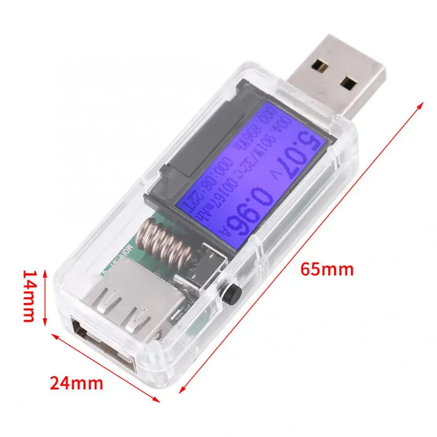 12 в 1 DC4-30V USB тестер тока и напряжения измеритель мощности Амперметр цифровой вольтметр детектор напряжения Банк питания зарядное устройство Доктор