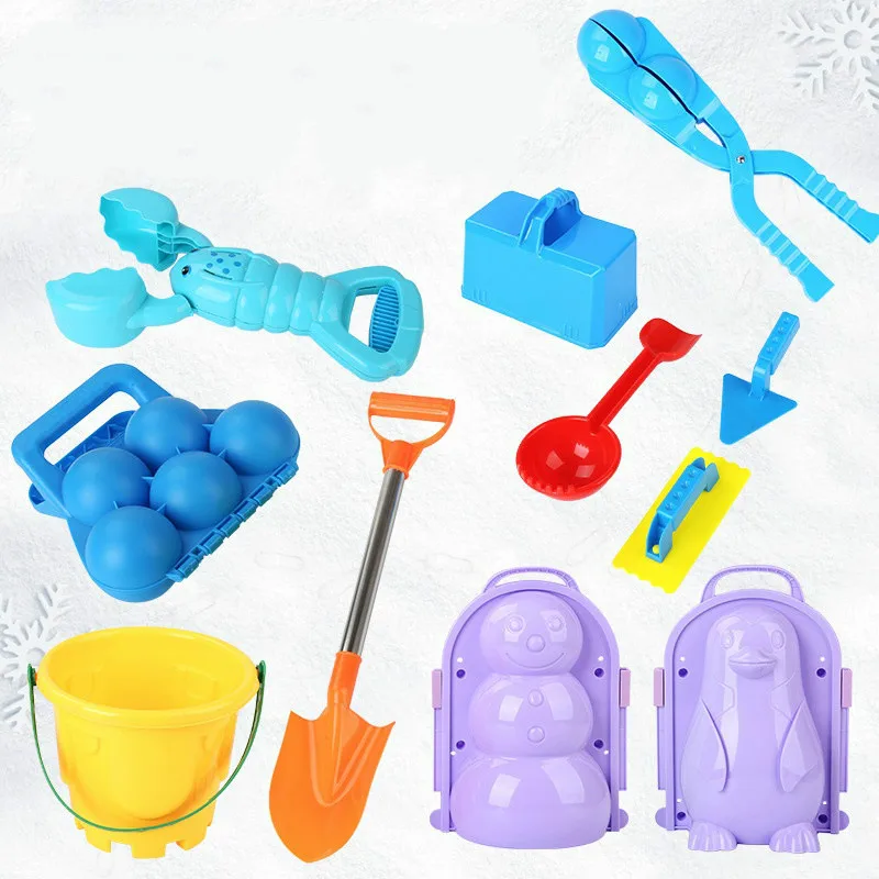 Clip de bola de nieve para niños, juguete de invierno para exteriores, herramienta de arena, plásticos ilimitados, novedad
