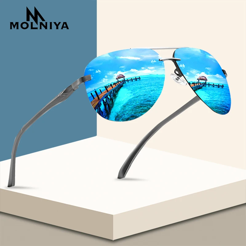 

New 2020 Alloy Frame Classic Driver Men Sunglasses Polarized Coating Mirror Frame Eyewear aviation Sun Glasses For Women