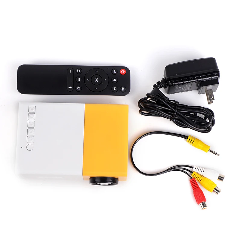 YG300 светодиодный мини проектор 320x240 пикселей поддерживает 1080P HDMI USB домашний аудио
