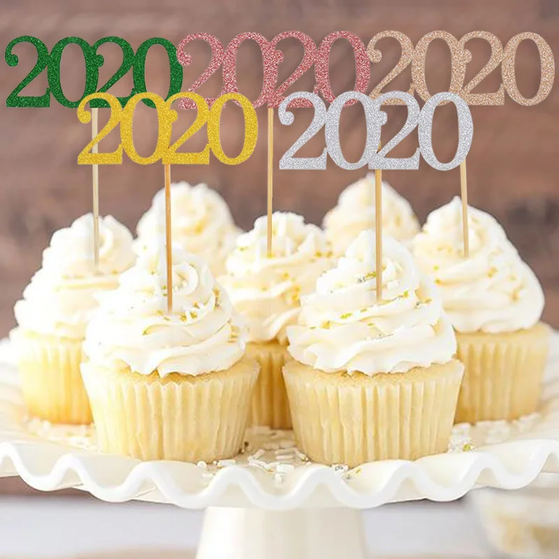 New Year Party Decoration Happy New Year Balloons Photo Booth Props Cake Toppers Garland New Year Eve Party Supplies