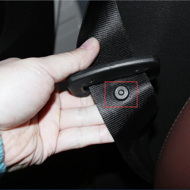  WEYHTF 4 x Boutons d'arrêt pour ceinture boutons d'arrêt  ceinture bouton de ceinture de sécurité bouton d arret ceinture de sécurité  boutons de ceinture de sécurité de voiture (noir)