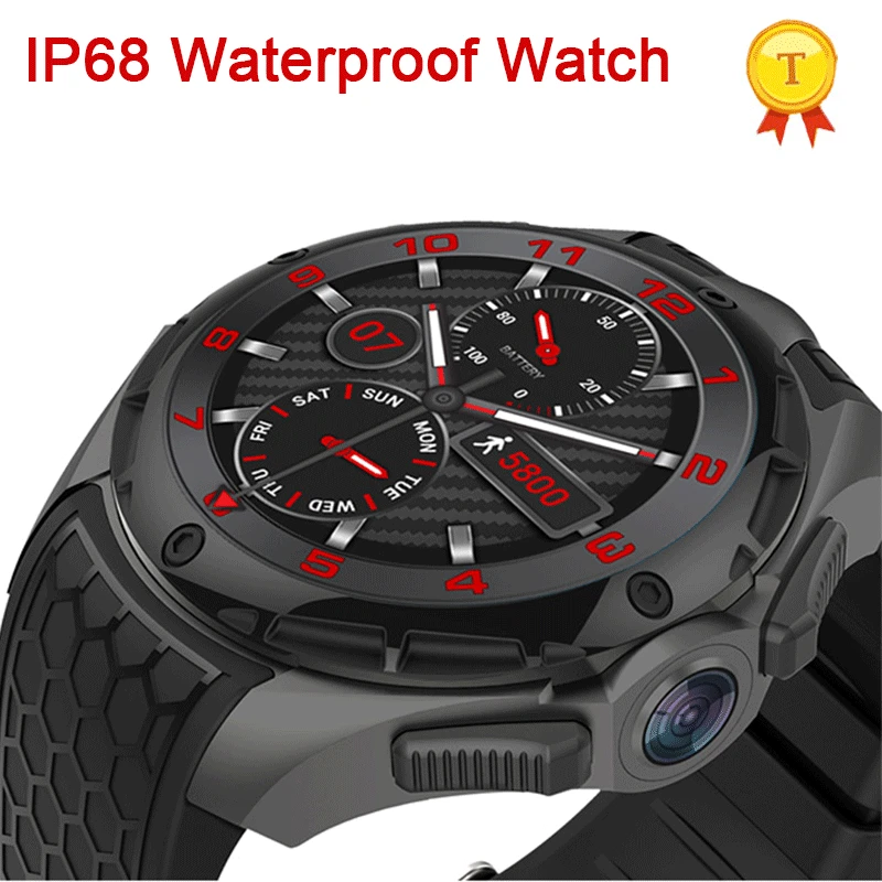 Часы IP68 3G мужские умные часы телефон Android Новая камера 2PM pk w1 hope 4 pro|Смарт-часы| |