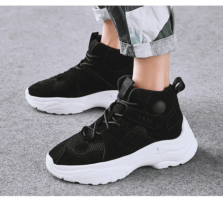 Для мужчин Мужская баскетбольная обувь zapatillas hombre Deportiva; сезон весна-осень воздуха амортизирующие, дышащие Для мужчин обувь на массивной платформе кроссовки атлетичная Коллекция обуви