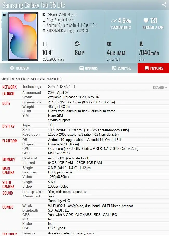 10 шт. для Samsung Galaxy Tab S6 Lite 10,4 P610 P615 P615N P617 ЖК-экран дисплей сенсорный дигитайзер в сборе (art.: 3920bb5ed4c63) - 3920bb5ed4c63