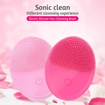 

Hamswan Mini Silicone Facial Cleansing Brush Electric Sonic Face Brush Deep Cleaning Skin Pore Waterproof Skin Massage Brush