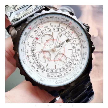 

Breitling-Luxury Brand Mechanical Wristwatch Mens Watches Quartz Watch with Stainless Steel Strap relojes hombre automatic