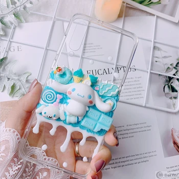 

For Samsung s20 plus DIY case note 8/9/10+ 3D Cinnamoroll phone cover Galaxy s6/s7edge cute dog creamy handmade shell s8/s9/s10+