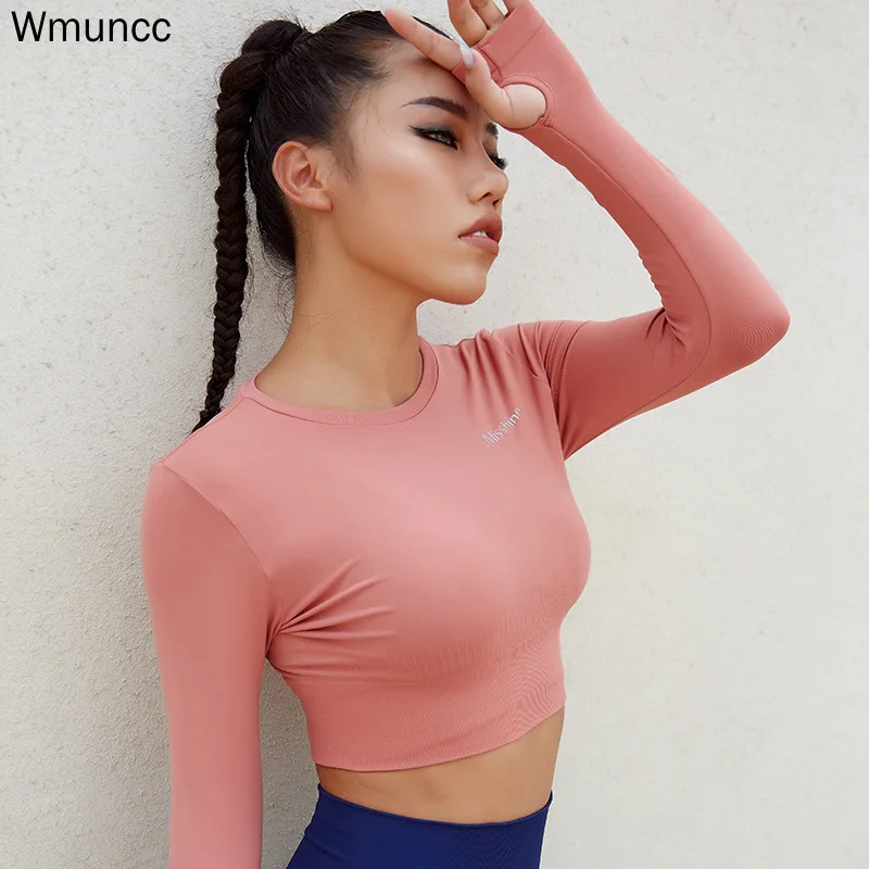 Wmuncc Energy бесшовная футболка для тренажерного зала женский топ фитнеса и йоги с