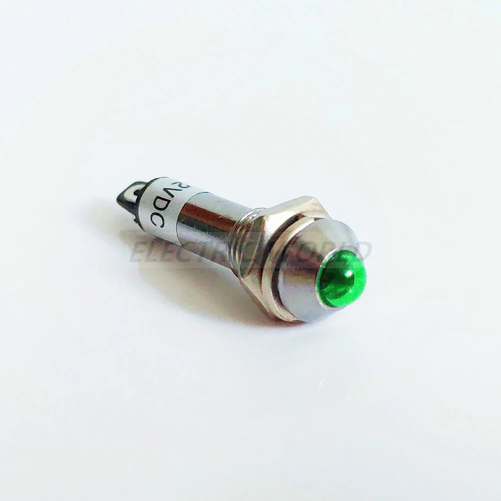 8mm 금속 표시등 방수 신호등 무선 12V 24V 220v 전원 신호등 LED 표시등 미니 표시등