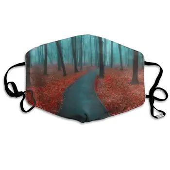 Autumn Landscape Forest Tree Foggy Marvellous Dust Mouth Mask Reusable Anti-Dust Face Mask Adjustable Earloop Skin Protection dust face mask anti dust cover protection cover face sheild plastic mask prevent droplets reusable protection face h53