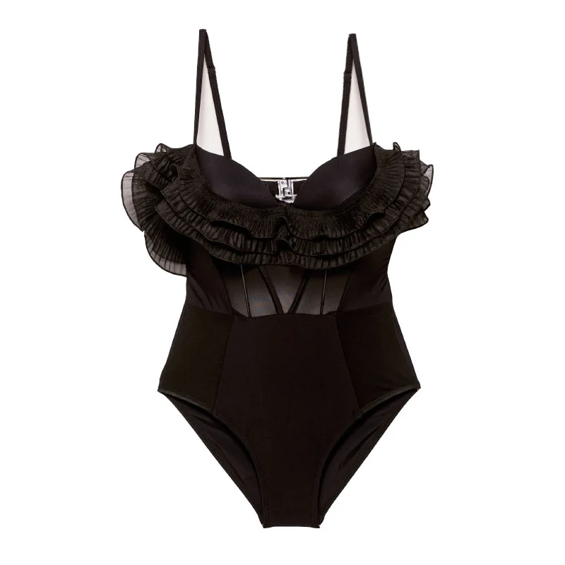 Women One Piece Swimsuit One Piece Swimwear Women Ruffle Swimwear Push Up Swimsuit Padded Bathing Suit Sexy Monokini Summer Beachwear For Asian