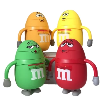 

Stainless Steel Water Bottles Vacuum Drinking Cups Cartoon Flasks Straw Creative Drinkware