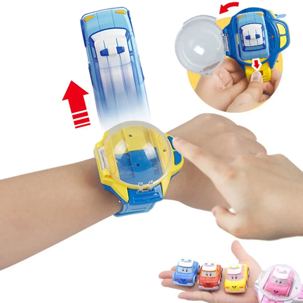 

New 2 in 1 Mini Remote Control Watch RC Car Toy Model Children Catapult Vibrating Car Educational Toys Best Gift For Children