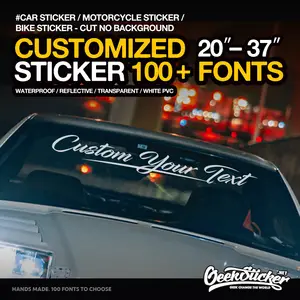 Personalized Autocustom Windshield Vinyl Stickers - Personalized