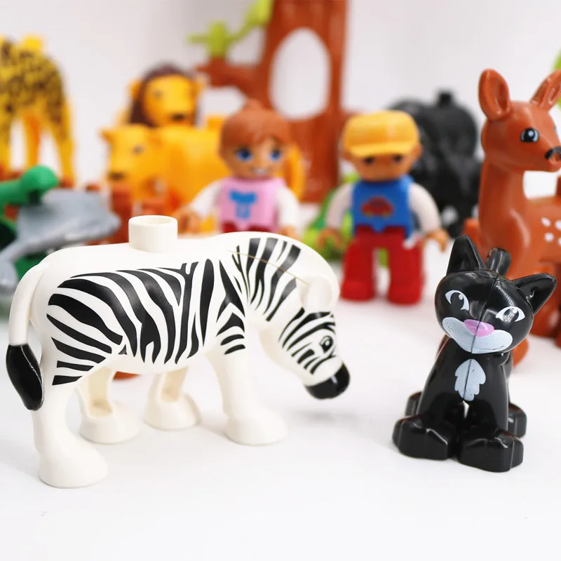 

Big Size Accessories Animals Wild Zoo Diy Model Figure Building Blocks Set Elephant Horse Toys for children Christmas Gifts