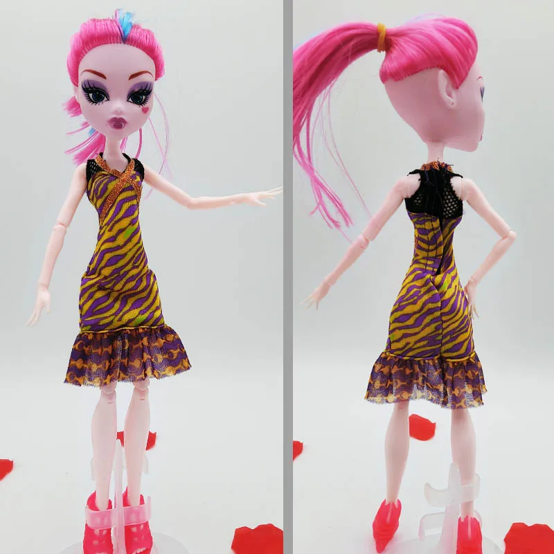 Свадебные платья для кукол Monster High, Повседневное платье без рукавов, вечерние платья, Vestidos, Одежда для куклы детские игрушки Monster High - Цвет: color 2