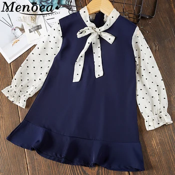 

Menoea Children Brand Cute Polka Dot Princess Dress Girl Kids Dress Long-Sleeve Party Dresses 3-7T Baby Girls Autumn Clothes