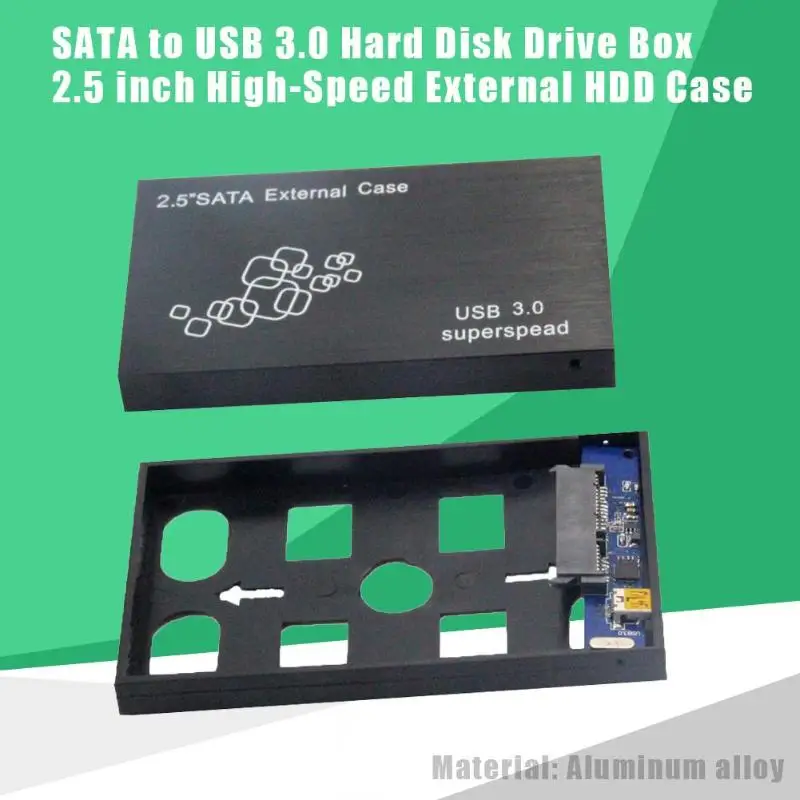SATA к USB 3,0 жесткий диск коробка 2,5 дюймов высокоскоростной внешний корпус HDD чехол для Windows 2000/7/Vista/ME/XP/Mac 8,6