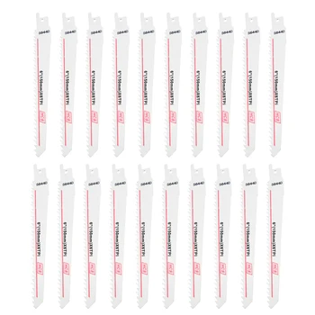 

20 Pieces Reciprocating Saw Blades 150X19X0.9mm HCS Saw Blade Reciprocating Sawblade For Wood PVC