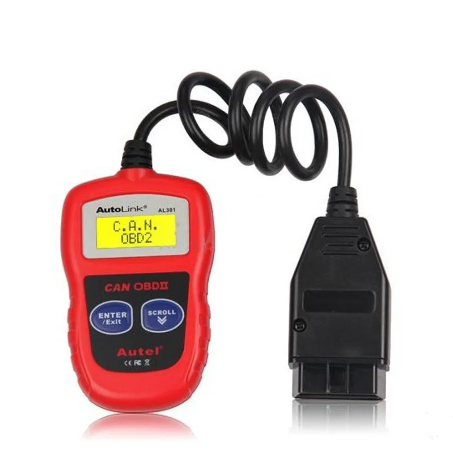 Autel Автоссылка AL301 OBDII/CAN код читателя Clear autel AL 301 obd2 автоматический диагностический сканер обновление Onlie