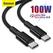Baseus – câble 5A USB type-c Quick Charge 4.0 pour recharge rapide, cordon de chargeur usb-c pour téléphone MacBook Pro