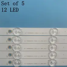 

5pcs LED Strip 12leds LB43014 V0_00 for Philips 43" TV 43PUS6551 TPT430U3 EQLSJA.G 43PUS6501 43PUS6101 43PUS6201 43PUS7202