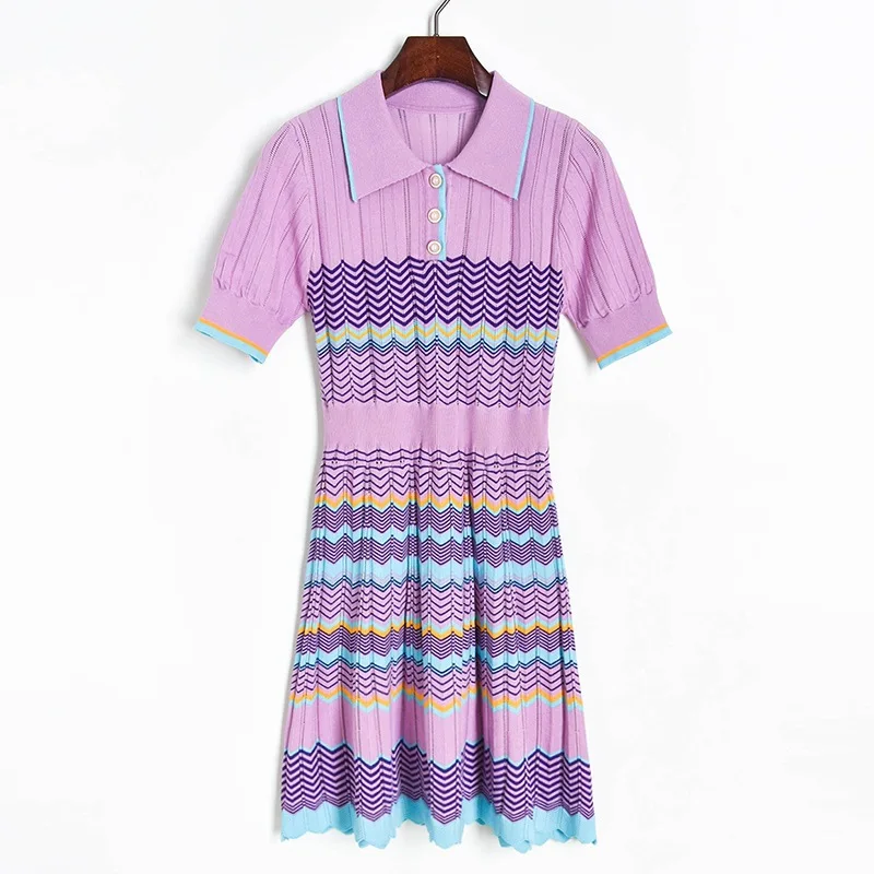 Женское трикотажное платье в полоску элегантное облегающее плиссированное с