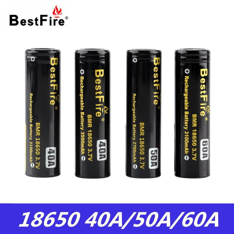 

Vape Battery Bestfire BMR 3.7V 40A 50A 60A 18650 battery Rechargeable Li-ion Battery 3500mAh For Electronic Cigarette Mod Vaper