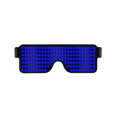 Blue 10 часов быстрая вспышка USB Led вечерние USB зарядка светящиеся очки светящиеся солнцезащитные очки рождественское освещение концертов игрушки Рождественские украшения - Цвет: Blue
