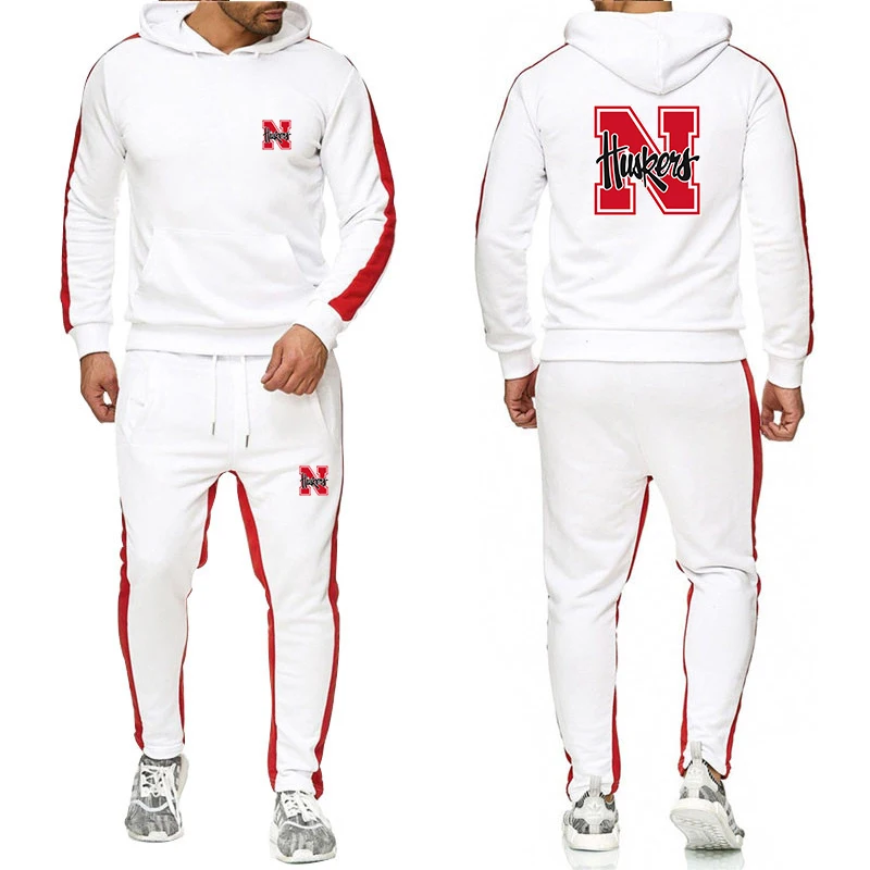 

2020 hip hop fashion sports hip hop summer autumn suit men's round neck cap leisure sports men's Hoodie pants suit