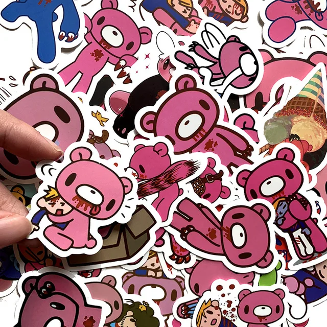 50PCS  Angry Bears Stickers Anime Stickers For Laptop Luggage Motorcycle Phone Skateboard For Kids Pegatinas 3