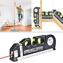 Multipurpose Laser Level Vertical Measure Tape Adjusted Standard Ruler Horizontal Cross Lines Optical Instrument 4 In 1