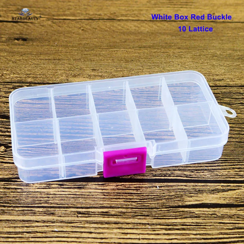10 Box Red Buckle 1 предмет Новинка полипропиленовая Смола прозрачный ящик для хранения для фальшивый нос кольцо спирали пирсинг украшения для пирсинга языка Коробки 8/10/15 решетки ювелирных изделий контейнер - Окраска металла: 10 Box Red Buckle