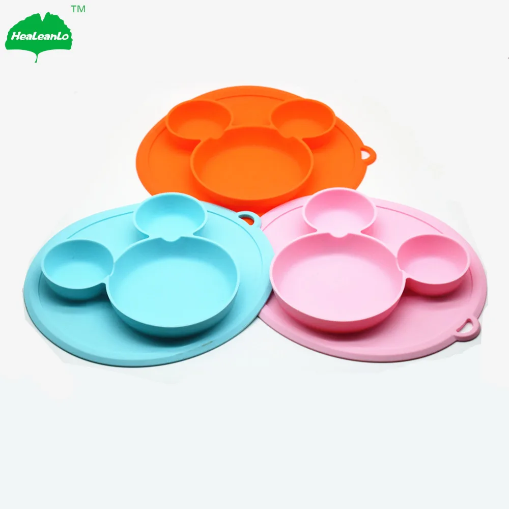 Детская силиконовая обеденная тарелка для малышей инструмент кормления