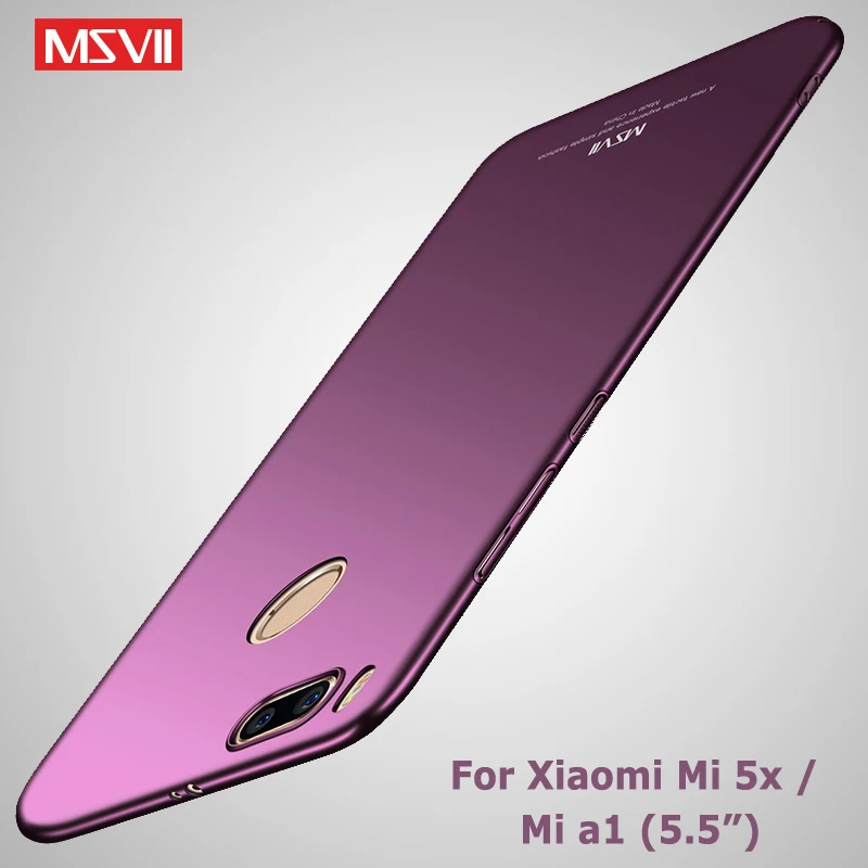 MSVII Чехлы для Xiaomi Mi 6X 5X Mi6X чехол тонкий матовый A2 A1 Жесткий ПК MiA2 чехол|Бамперы| |