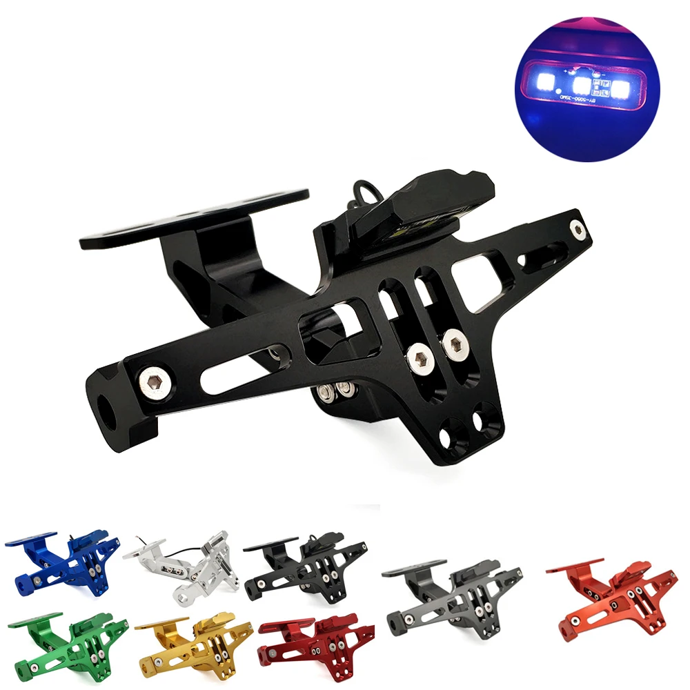 Motorcycle Adjustable Angle License Plate Holder Bracket CNC Aluminum