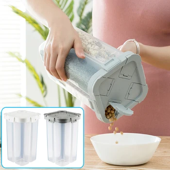 

Four-grid Storage Sealed Box Kitchen Storage Tank Sealed Tank Storage Box Transparent Plastic Food Storage Box JS23