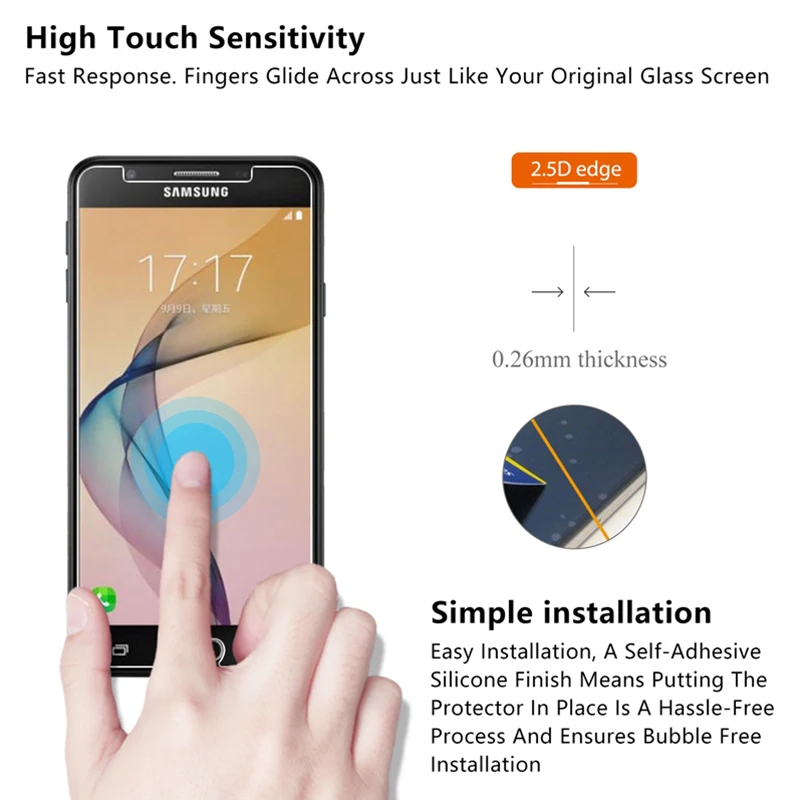 Закаленное защитное стекло 9H HD для Samsung J7 2017 J5 2016 J3 2015 2 шт. Защита экрана телефона